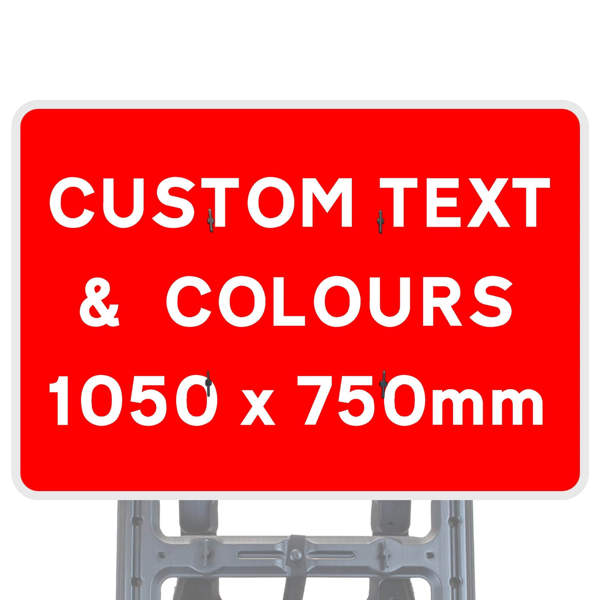 Reflective Quick Fit Sign Faces Chapter 8 Compliant The Red Book Road Sign High Visibility Traffic Safety Temporary Boards Custom Sign Frame RA1 HIP Class 2 RA2 Prismatic GRP Plastic Substrate Composite Dibond