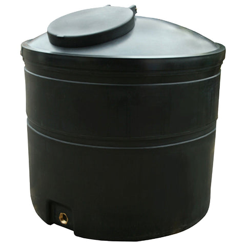 Black Cylindrical Water Storage Tank