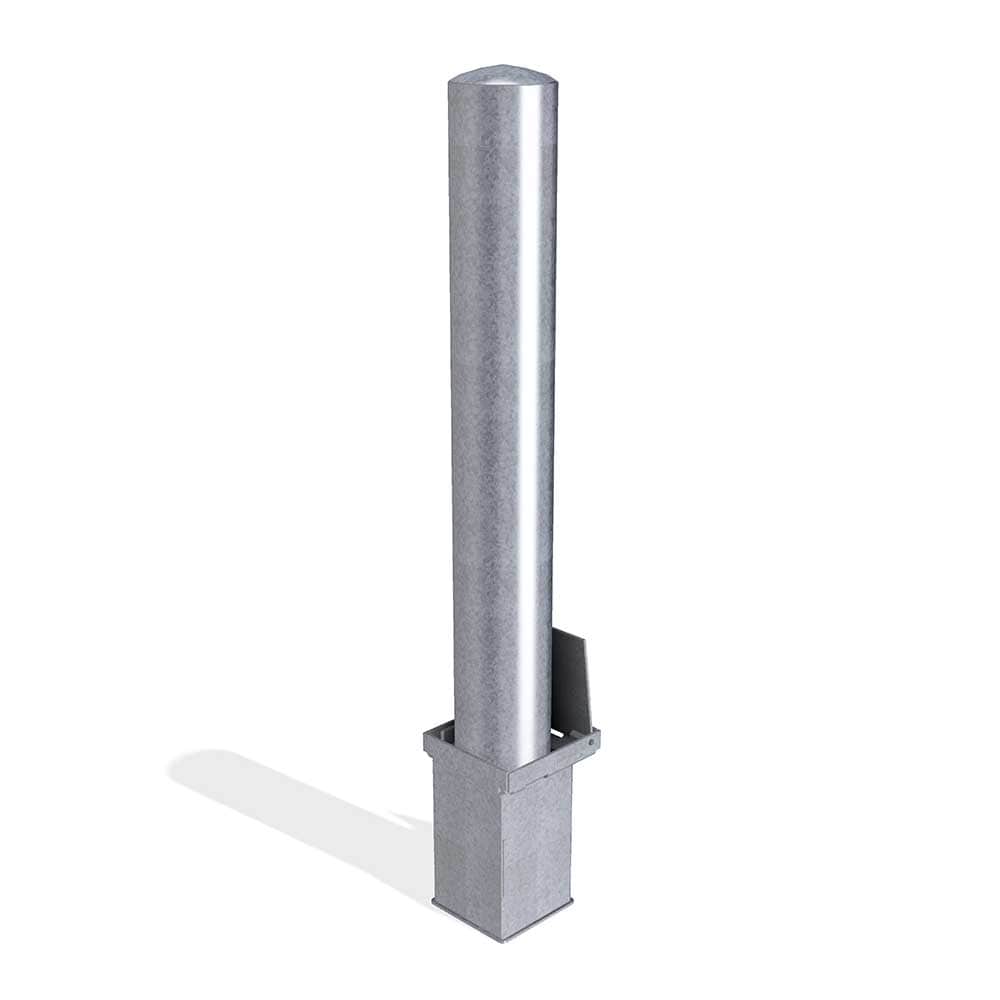 Round metal bollard