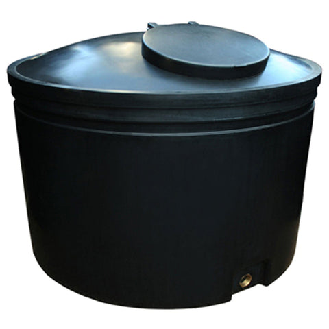 Black Cylindrical Water Storage Tank