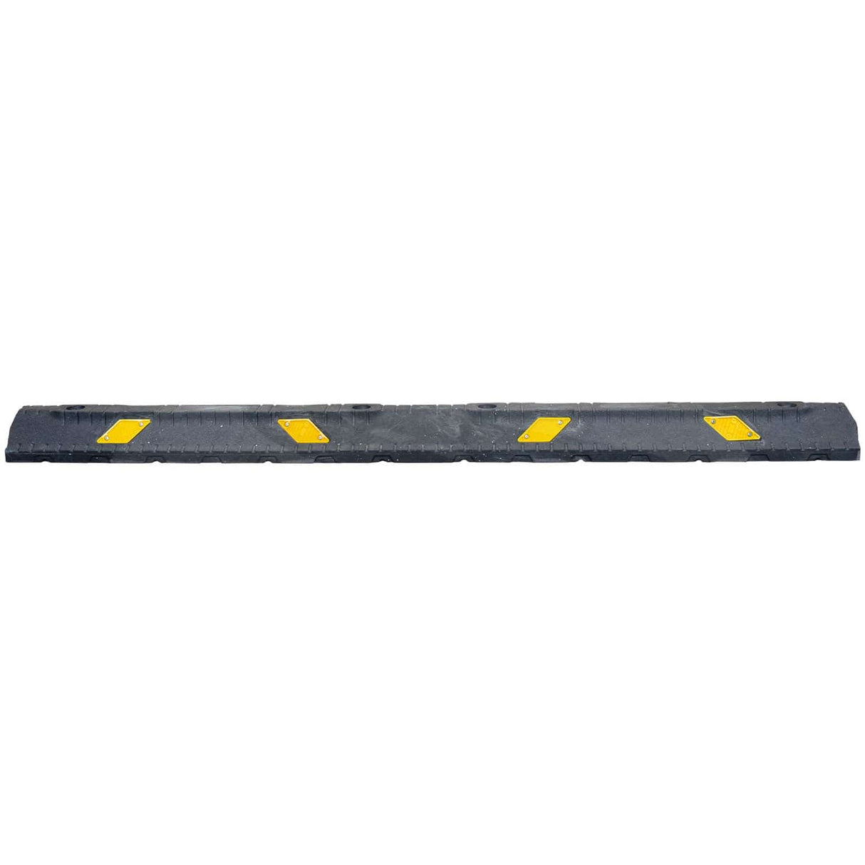 black and yellow ev parking stops