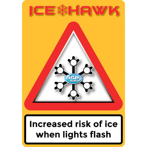 Triangle Ice Warning Flashing LED Safety