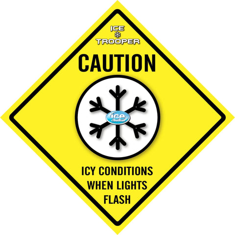 Ice Warning Diamond Shaped Flashing