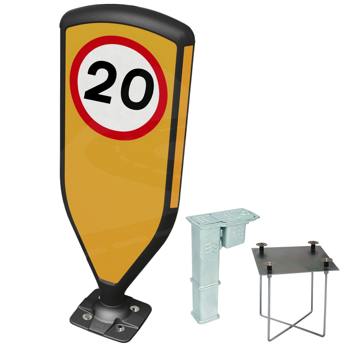 Retroreflective Reboundable Self-Righting Bollard