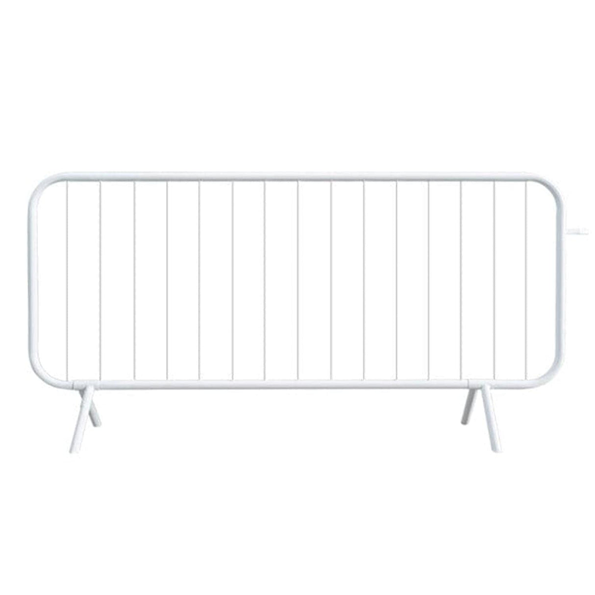 2.3-metre-white-metal-pedestrian-barrier-fixed-leg-temporary-crowd-control-galvanised-steel-fence-interlocking-portable-heavy-duty-event-safety-construction-public-spaces-festival-durable-queue-perimeter-security-outdoor-indoor-weather-resistant