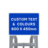 Reflective Quick Fit Sign Faces Chapter 8 Compliant The Red Book Road Sign High Visibility Traffic Safety Temporary Boards Custom Sign Frame RA1  HIP Class 2 RA2 Prismatic GRP Plastic Substrate Composite Dibond