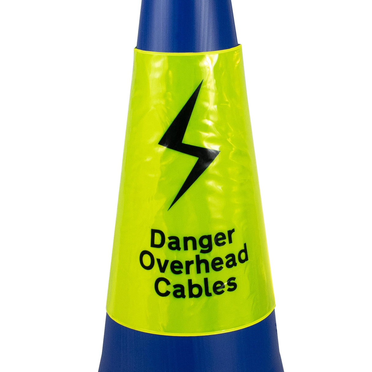 750mm-Blue-Starlite-Traffic-Cone-Overhead-cable-safety-cones-Warning-high-voltage-danger-power-lines-caution-electrical-safety-hazards-alert