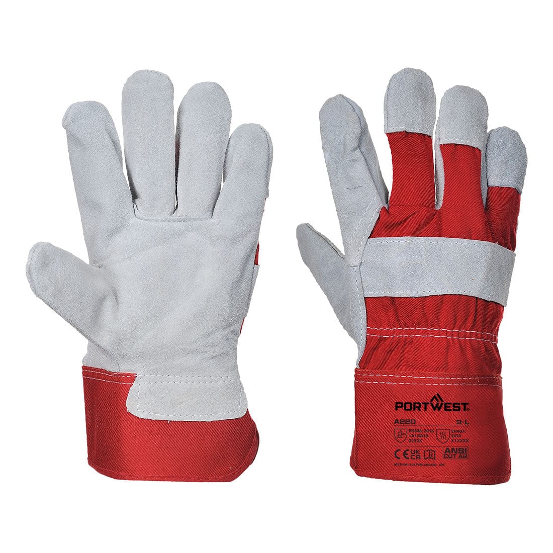 Portwest A220 Leather Rigger 130 Cow Split Glove