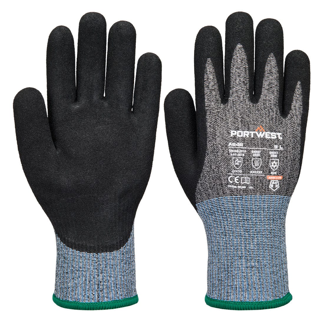 Portwest A646 Cold D13 Nitrile Viz-Tex Cut Glove