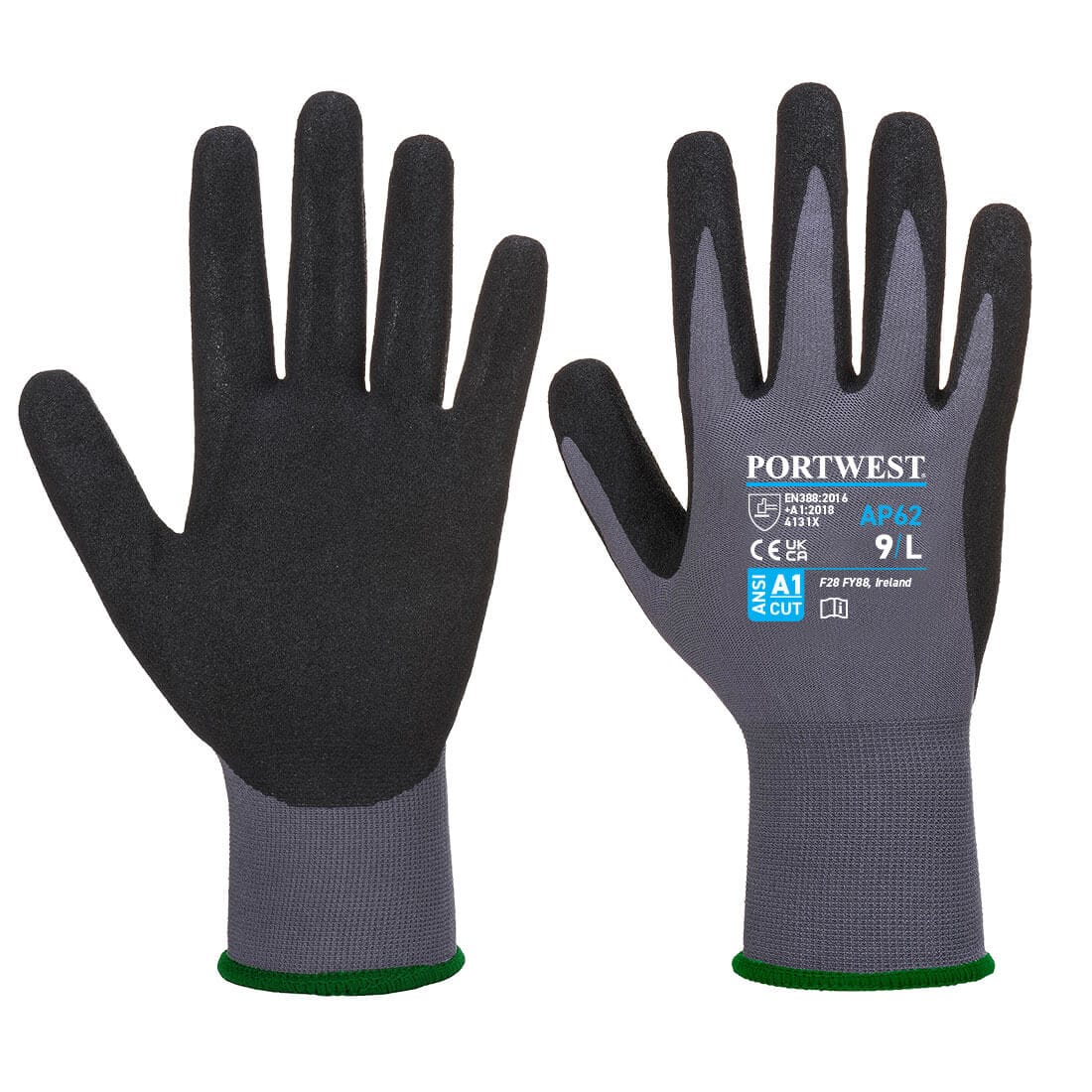 Portwest AP62 Grip 15 Nitrile Sandy Aqua Glove