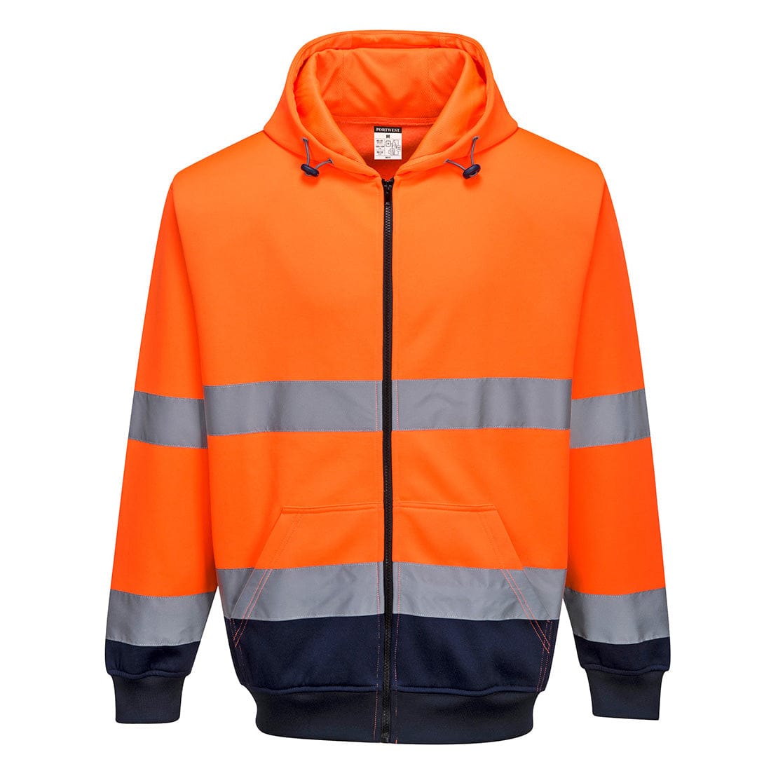 Portwest B317 Class 3 Hi-Vis Contrast Zipped Hoodie