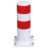 BLACK-BULL-HGV-parking-aid-bollard-truck-guidance-heavy-vehicle-parking-assistance-commercial-safety-marker-post-stopper-car-park-loading-bay-stopper-industrial-warehouse-curb-steel-galvanised-reflective