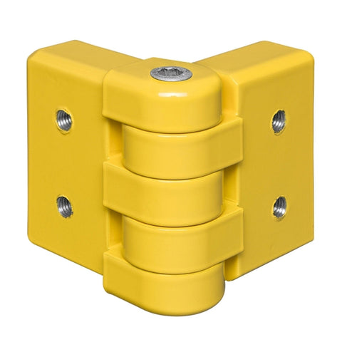 Black-bull-adjustable-internal-external-corner-rail-low-level-impact-guard-rails-indoor-outdoor-use-powder-coated-hot-dip-galvanised-yellow-high-visibility-steel-protection-safety-warehouse-industrial-barrier-beam-factories-parking-workplace-forklift-crash-bollard-commercial-depots-factories-hazard