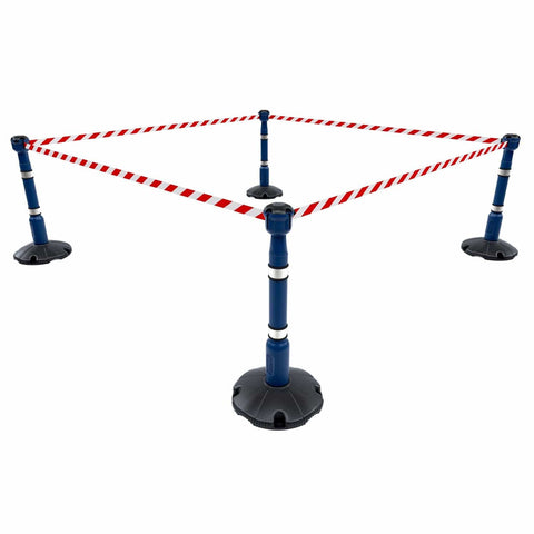 Retractable-barrier-cone-kit-Skipper-TM-traffic-safety-cone-retractable-tape-barrier-high-visibility-events-reflective-belt-portable-temporary-heavy-duty-prismatic-pvc-orange-warehouse-road-37m-black-yellow