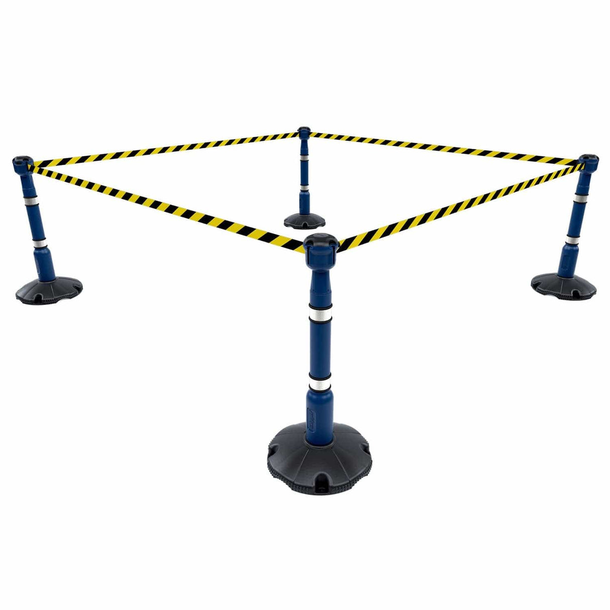 Retractable-barrier-cone-kit-Skipper-TM-traffic-safety-cone-retractable-tape-barrier-high-visibility-events-reflective-belt-portable-temporary-heavy-duty-prismatic-pvc-orange-warehouse-road-37m-black-yellow