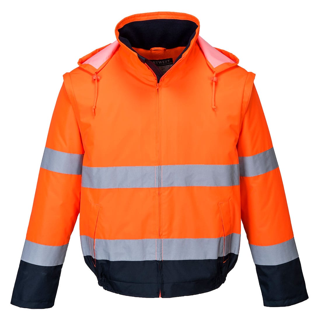 Portwest C464 Class 3 Hi-Vis 2-in-1 Contrast Essential Lite Bomber Jacket