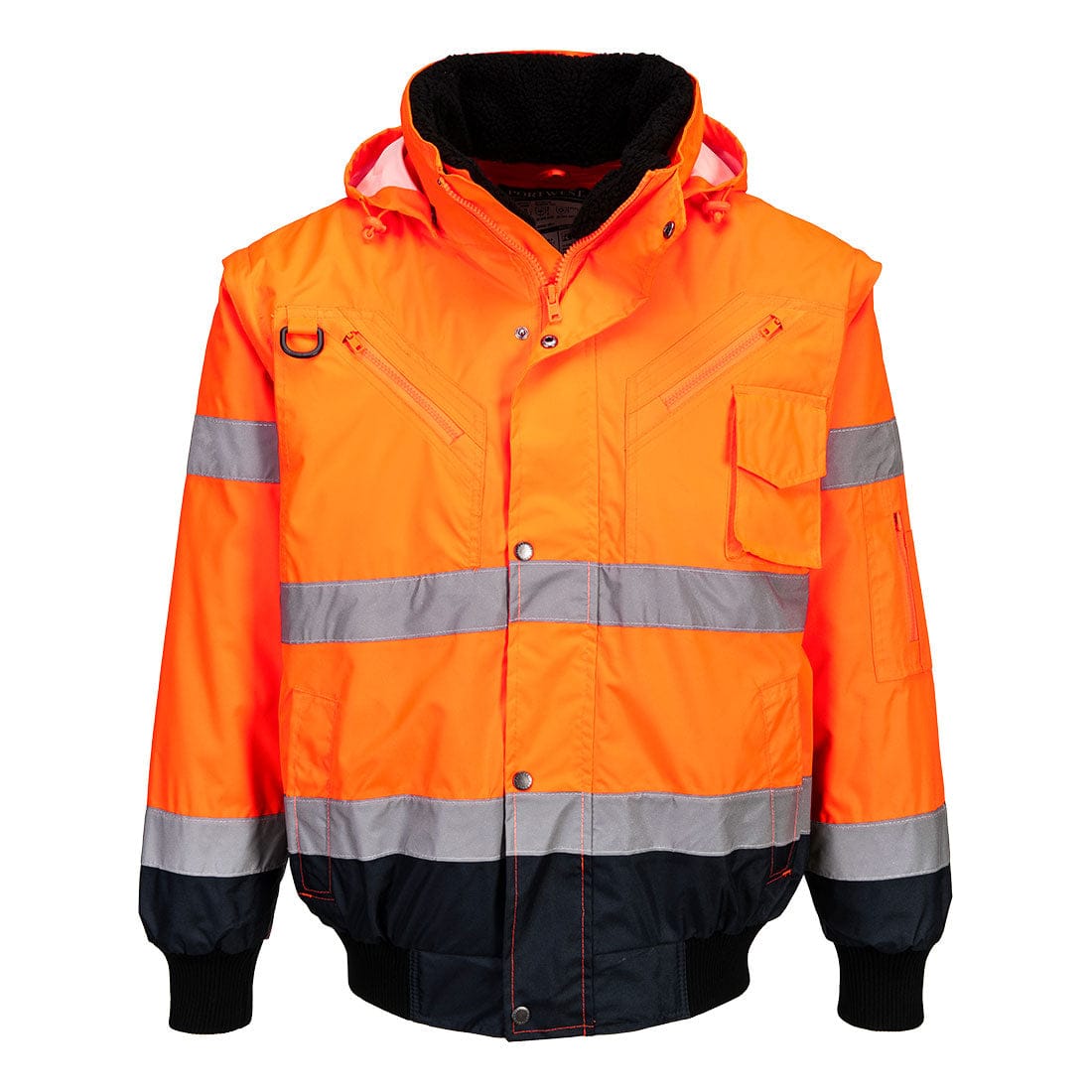 Portwest C465 Class 3 Hi-Vis 3-in-1 Contrast Bomber Jacket