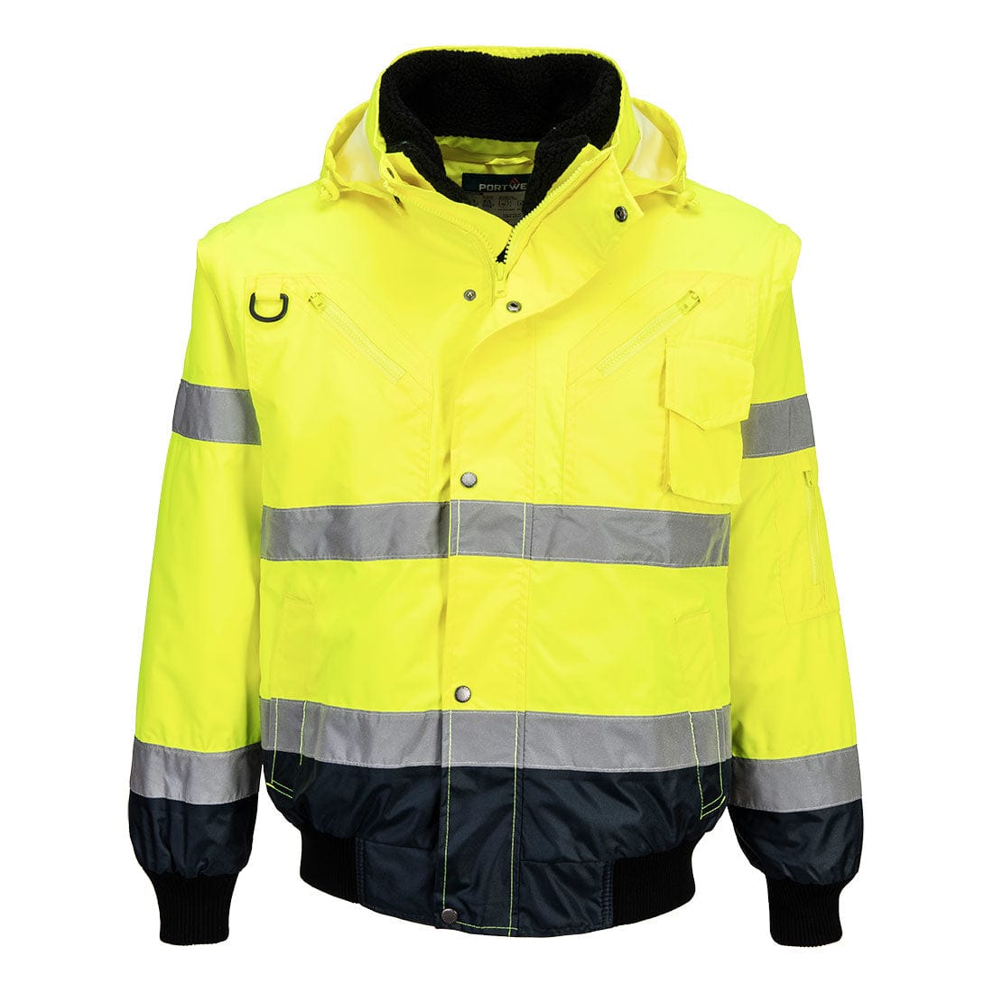 Portwest C465 Class 3 Hi-Vis 3-in-1 Contrast Bomber Jacket