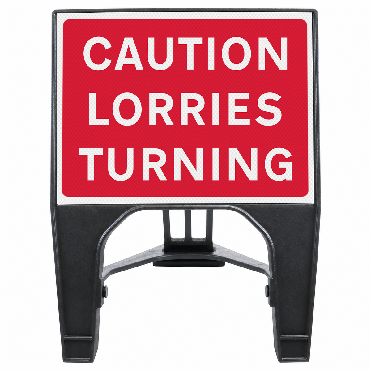 Caution Lorries Turning 600 x 450mm Q-Sign