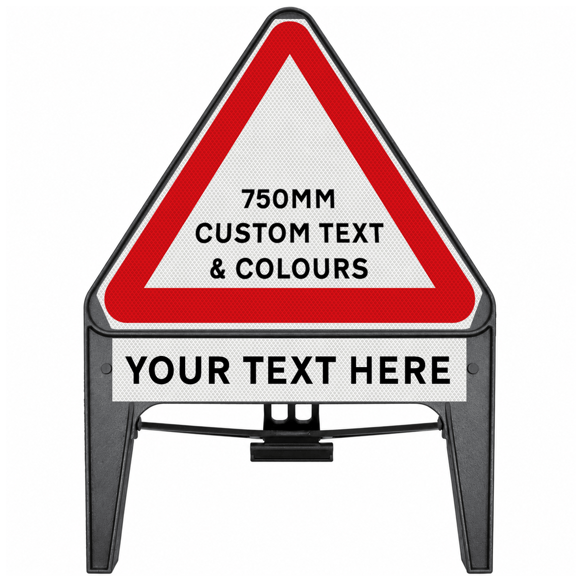 Custom 750mm Supplementary Triangular Road Sign