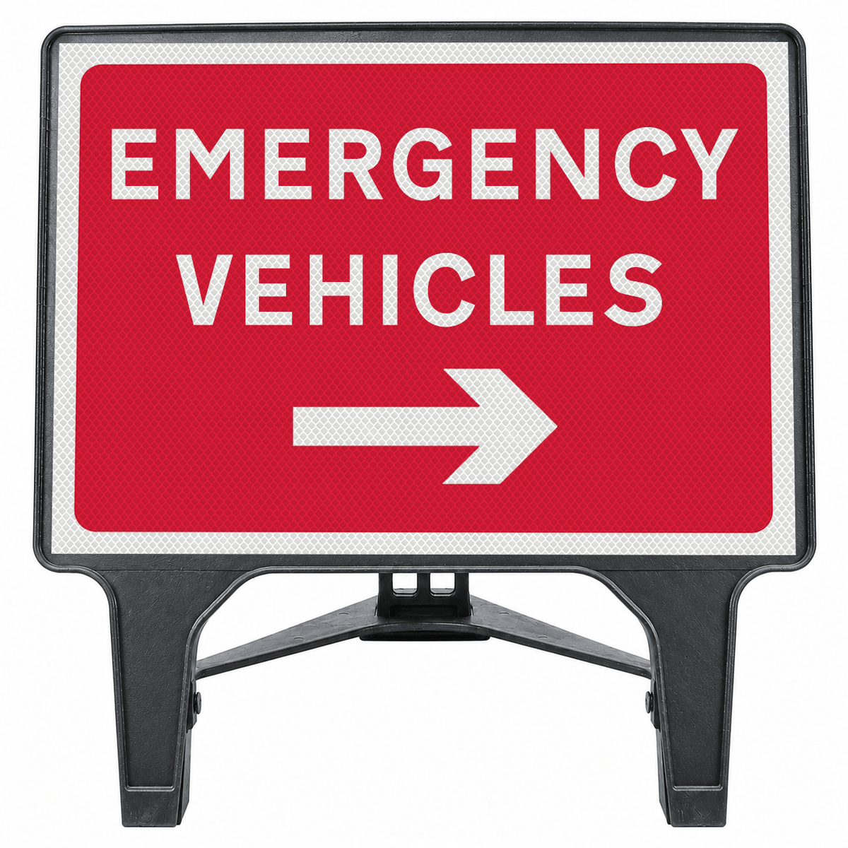 Emergency Vehicles Right 1050x750mm Q-Sign
