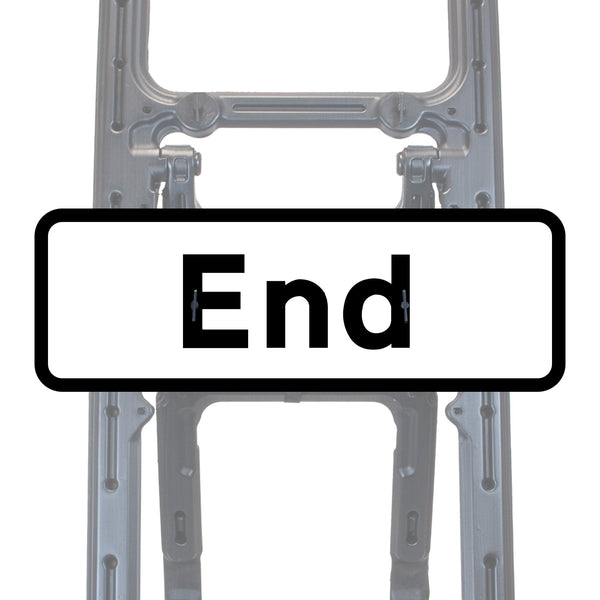 Street Solutions UK - 750mm Road Q-Sign - Men At Work Supplementary Plate 'Arrow Left' - Plastic With Folding Leg