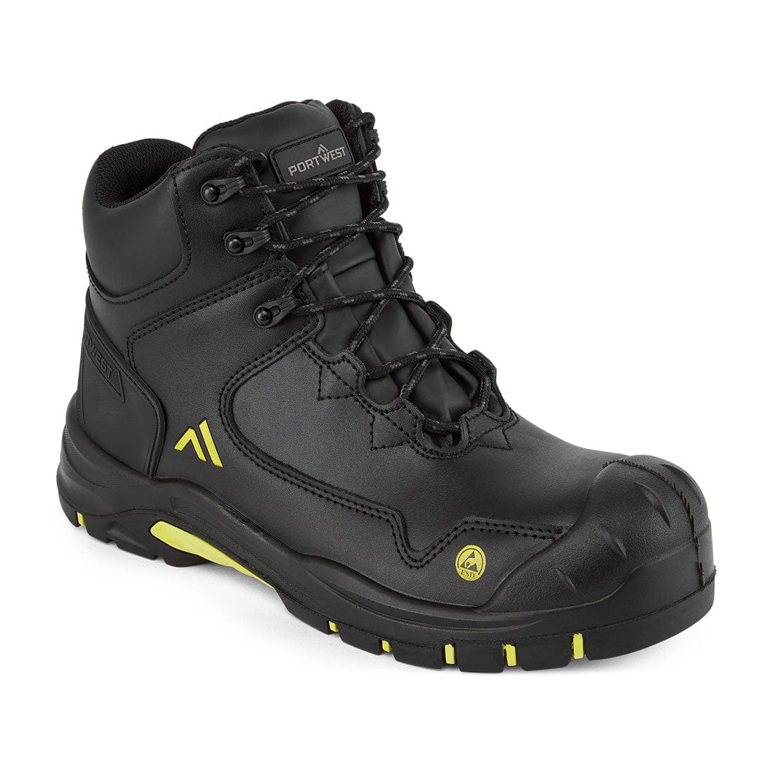 Portwest FC18 Composite Action Leather Mid Boot S3S ESD HRO SR SC FO