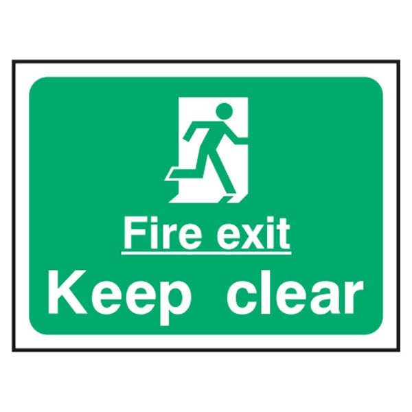 Safe Condition Fire Safety Signs Fire Exit Keep Clear SSUK