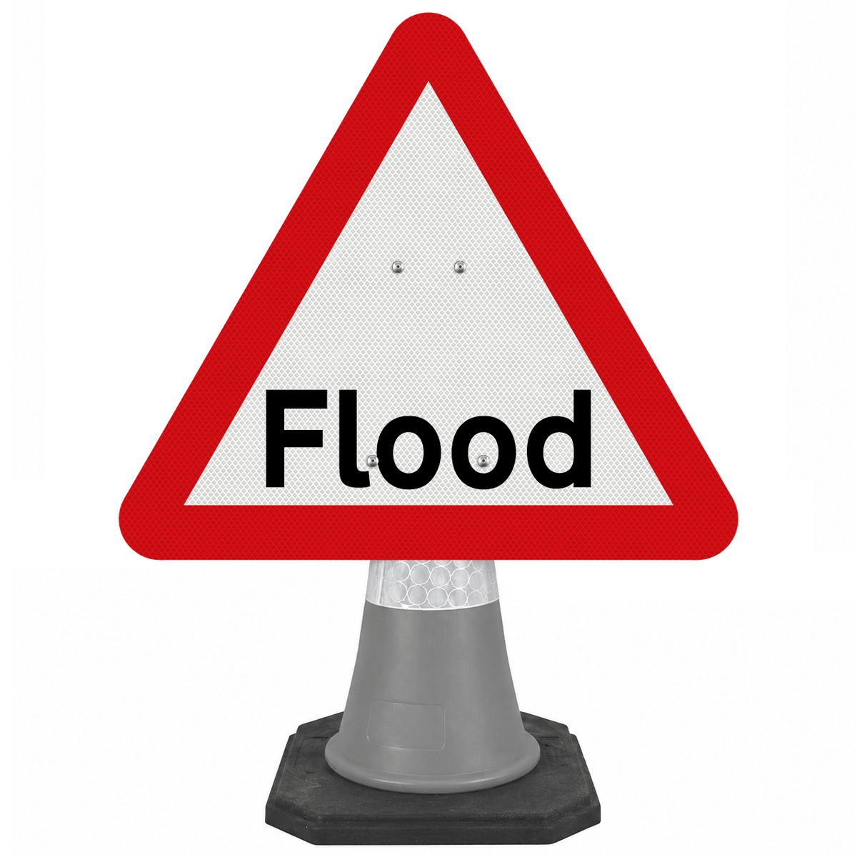 Flood 750mm Triangle Cone Sign (Single Cone) 554