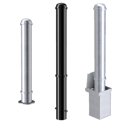 three ornamental bollards