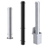 three ornamental bollards