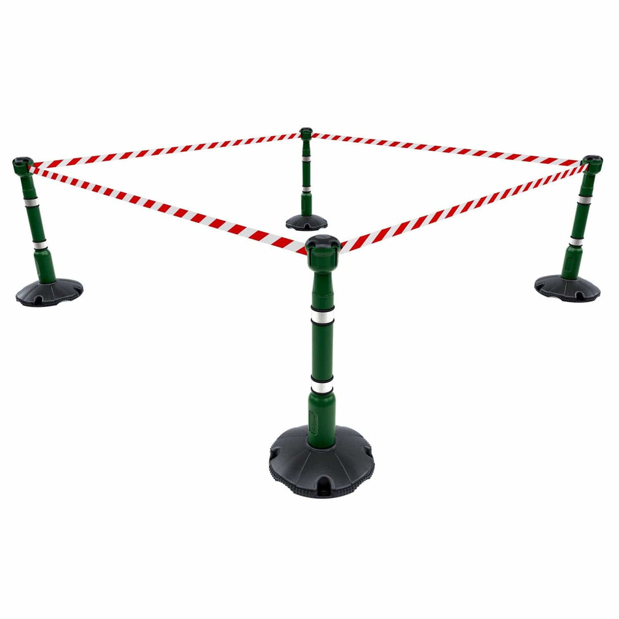 Retractable-barrier-cone-kit-Skipper-TM-traffic-safety-cone-retractable-tape-barrier-high-visibility-events-reflective-belt-portable-temporary-heavy-duty-prismatic-pvc-orange-warehouse-road-37m-black-yellow