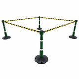 Retractable-barrier-cone-kit-Skipper-TM-traffic-safety-cone-retractable-tape-barrier-high-visibility-events-reflective-belt-portable-temporary-heavy-duty-prismatic-pvc-orange-warehouse-road-37m-black-yellow