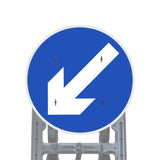 Reflective Quick Fit Sign Faces Chapter 8 Compliant The Red Book Road Sign High Visibility Traffic Safety Temporary Boards Custom Sign Frame RA1  HIP Class 2 RA2 Prismatic GRP Plastic Substrate Composite Dibond