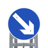 Reflective Quick Fit Sign Faces Chapter 8 Compliant The Red Book Road Sign High Visibility Traffic Safety Temporary Boards Custom Sign Frame RA1  HIP Class 2 RA2 Prismatic GRP Plastic Substrate Composite Dibond