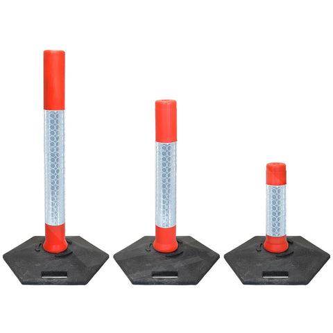 kingpin-cylinder-defiance-base-delineator-post-self-righting-melba-swintex-traffic-control-flexible-vehicle-impact-guidance-safety-reflective-highway-uv-resistant-plastic-bollard-pedestrian-starlux-bolt-down-bitumin-pad-adhesive-durable-heavy-duty