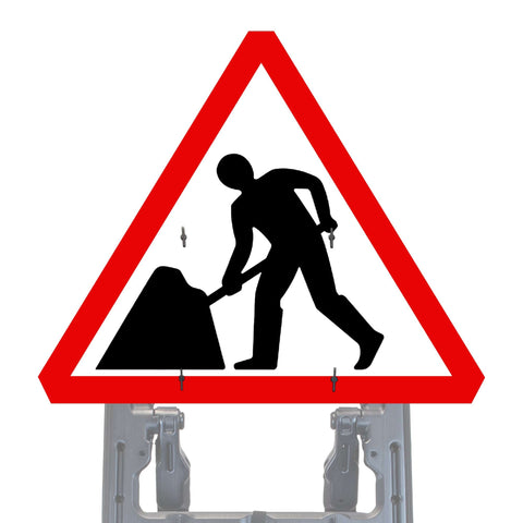 Reflective Quick Fit Sign Faces Chapter 8 Compliant The Red Book Road Sign High Visibility Traffic Safety Temporary Boards Custom Sign Frame RA1  HIP Class 2 RA2 Prismatic GRP Plastic Substrate Composite Dibond