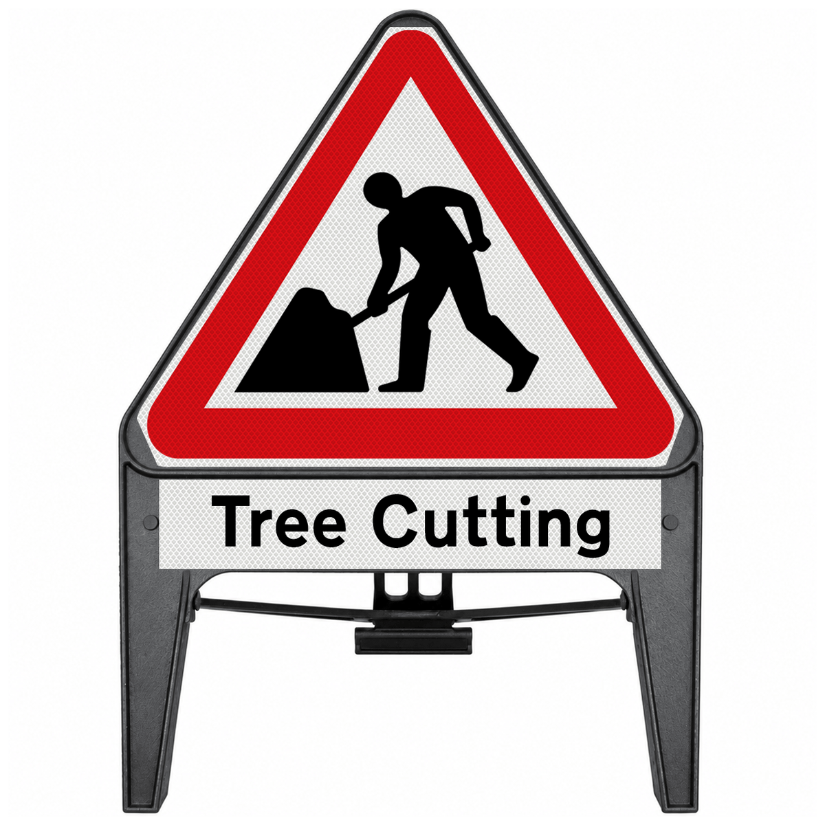 Men At Work with Tree Cutting Supplementary Plate 750mm Q-Sign 7001