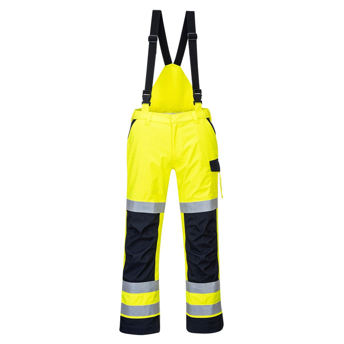 Portwest MV71 Waterproof Modaflame Rain+ Hi-Vis Multi-Norm Contrast FR Trousers