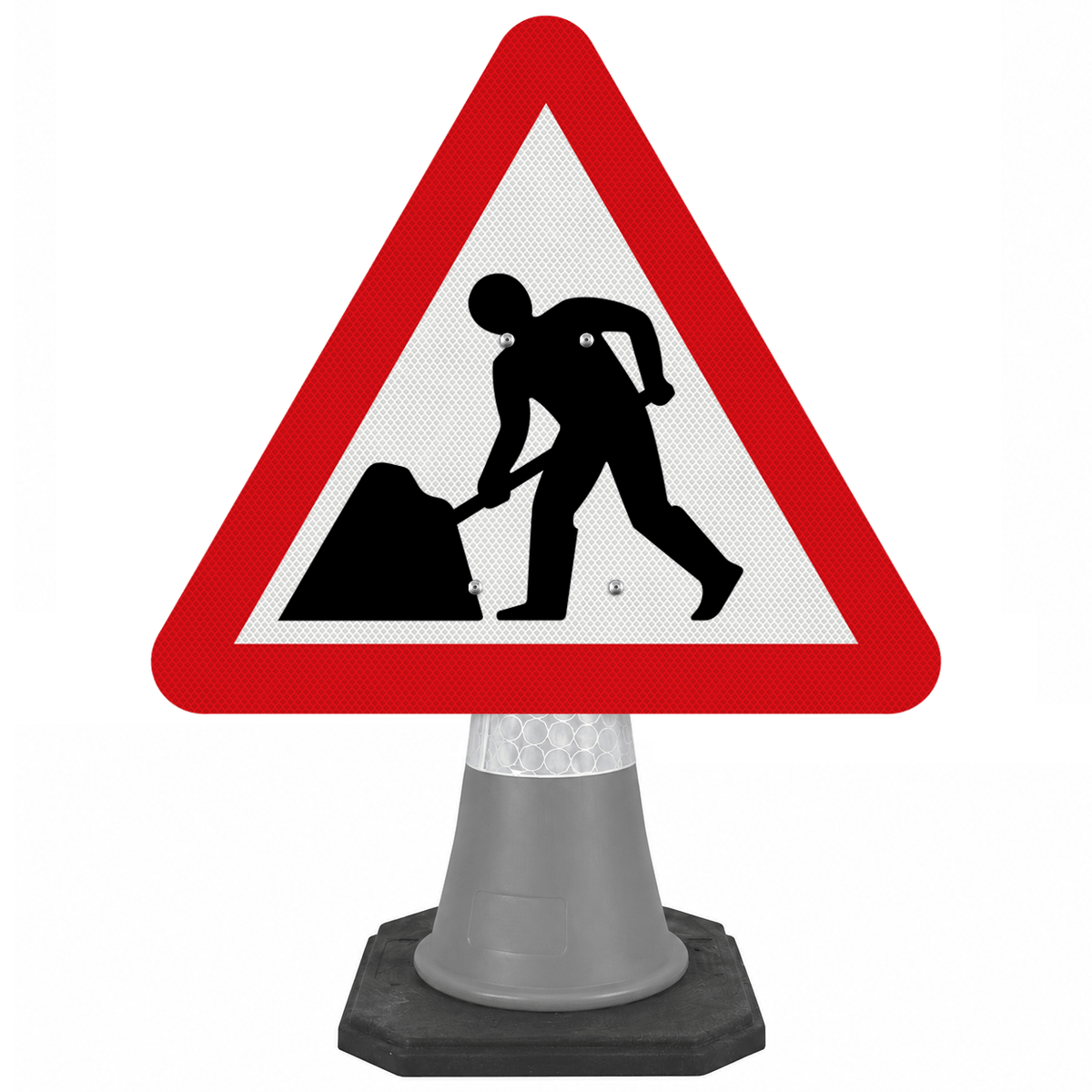 Men At Work 750mm Triangle Cone Sign (Single Cone) 7001