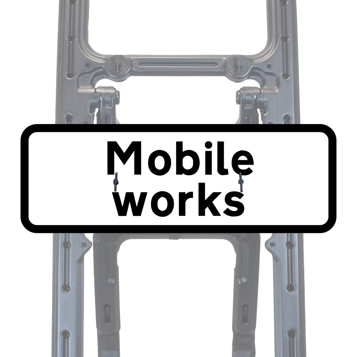 Mobile works quick-fit supplementary plate to diagram 7001.1 - reflective sign face with 3mm plastic backing