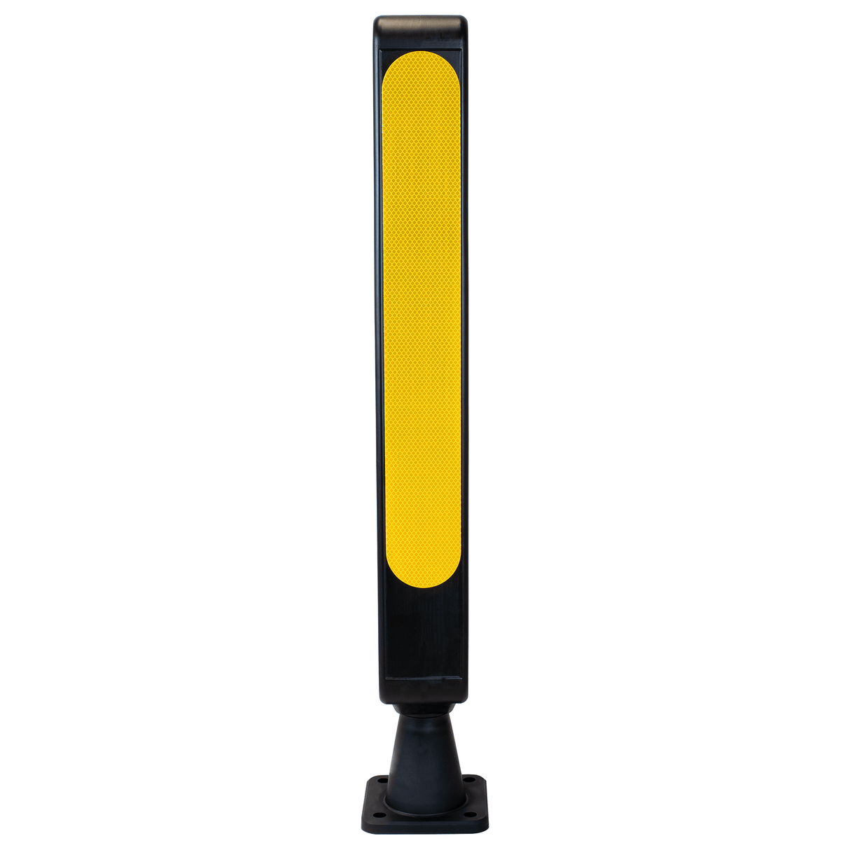 Morelock Yellow Bollard Keep Left Road Safety Traffic Highway Reflective Tape Flexible Removable Surface Mounted Anti-Ram High Visibility Durable Weather-Resistant Impact-Resistant Non-Corrosive