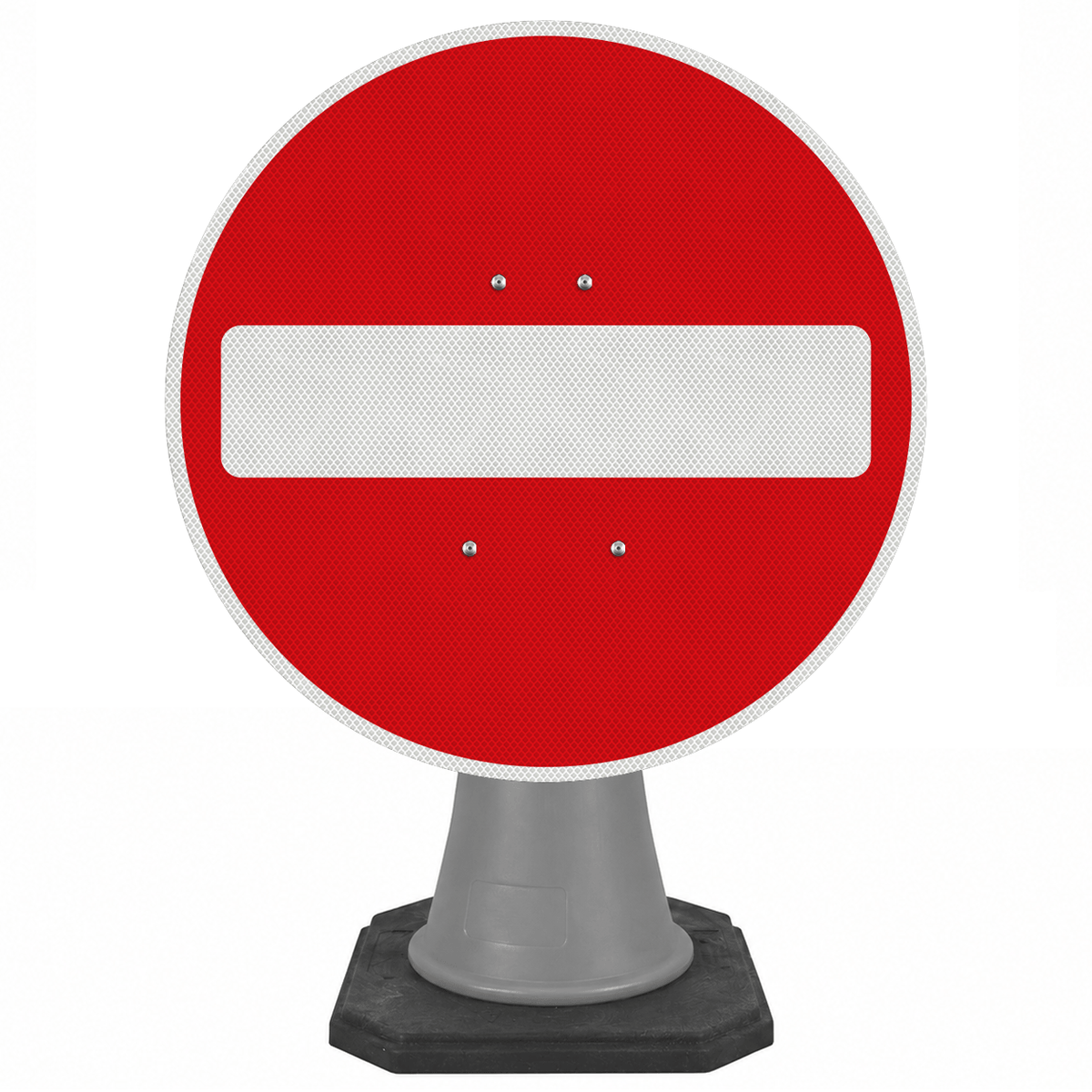 No Entry 750mm Circle Cone Sign (Single Cone) 616