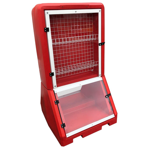 oakpoint-mobile-fire-safety-station-red-portable-containment-case-emergency-response-hazardous-workplace-on-site-safety-incident-chemical-recycled-weatherproof-indoor-outdoor-uv-stabilised--cleanup-chest-closet-equipment-crisis-response