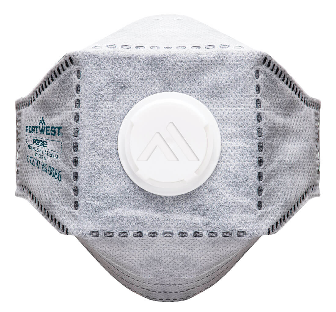 Portwest P392 EAGLE FFP3 Valved Carbon Fold Flat Respirator (Pk10)