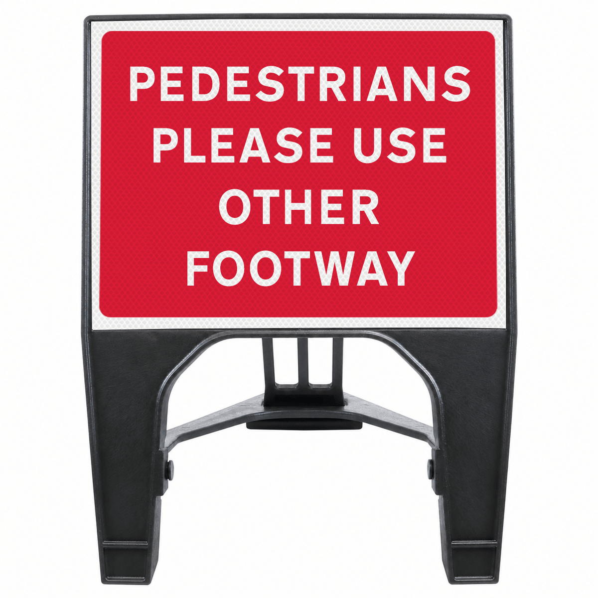 Pedestrians Please Use Other Footway 600 x 450mm Q-Sign