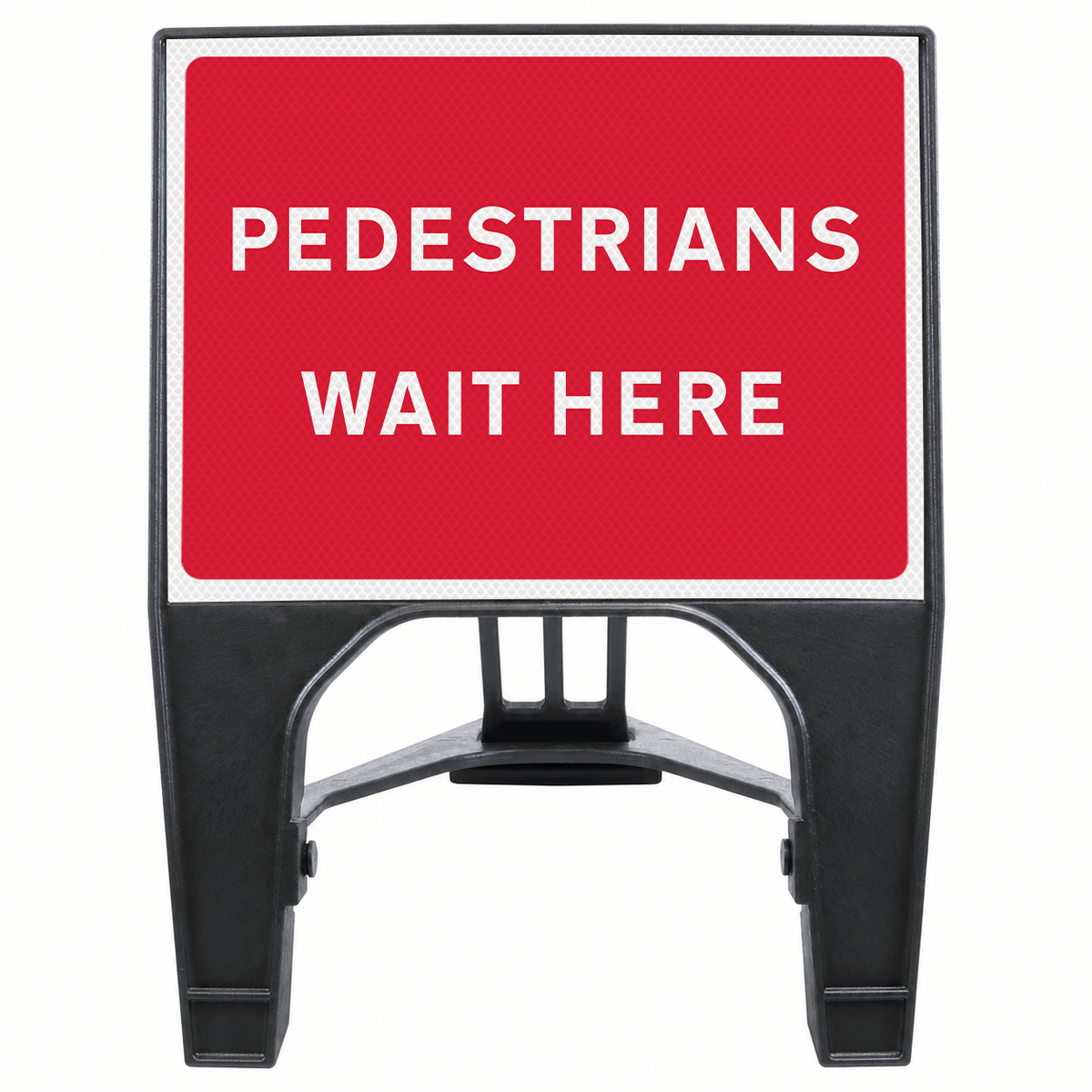 Pedestrians Wait Here 600 x 450mm Q-Sign
