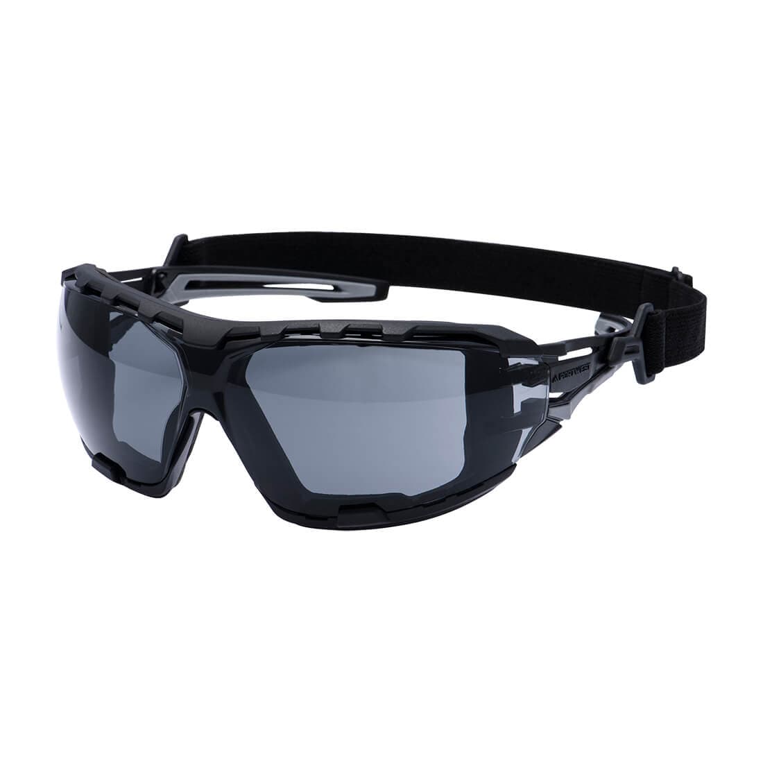 Portwest PR02 Anthracite Wraparound Plus Safety Glasses