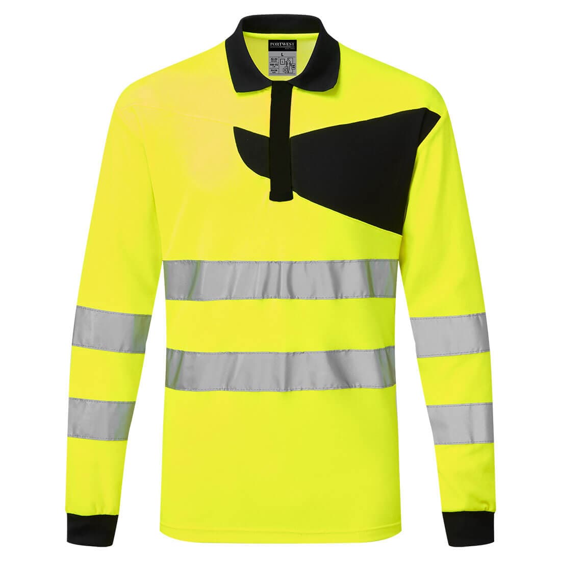 Portwest PW220 Class 3 PW2 Hi-Vis Polo Shirt L/S