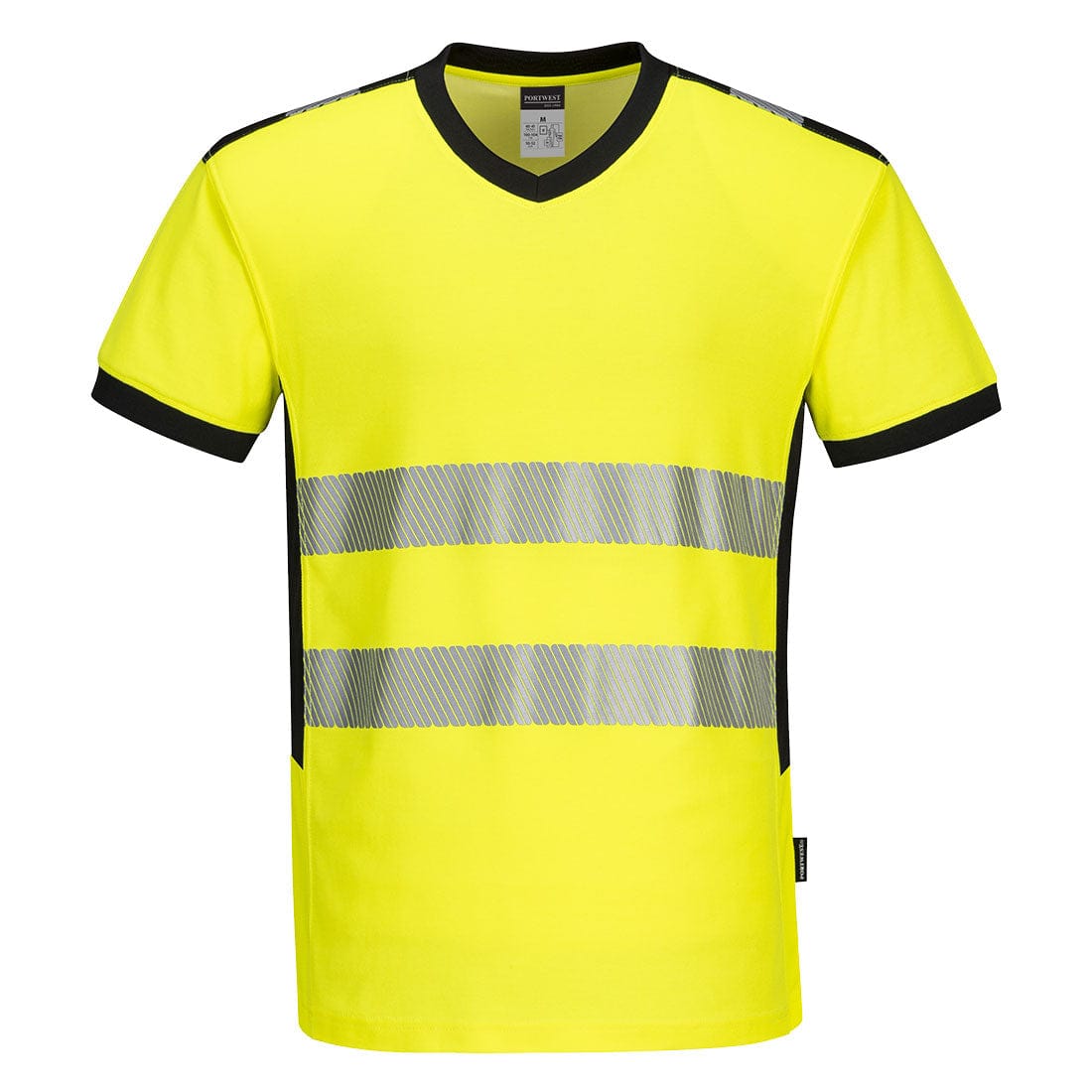 Portwest PW310 Class 2 PW3 Hi-Vis V-Neck Mesh Insert T-Shirt S/S